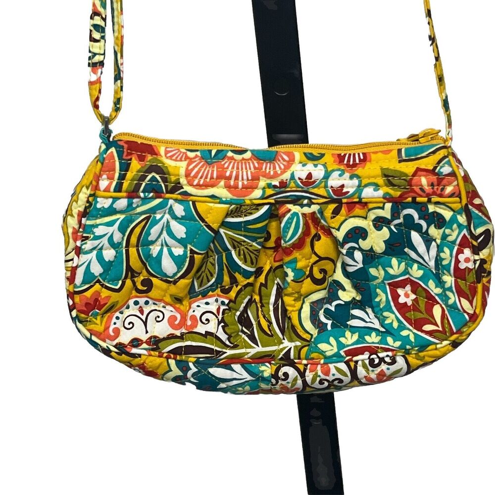 Vintage Vera Bradley Crossbody Bag Cassidy Provencal Yellow Floral Purse Quilted